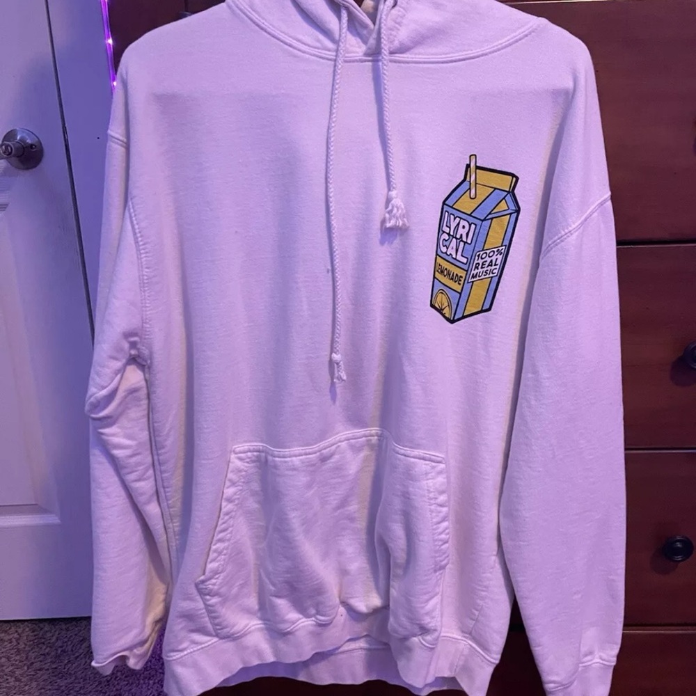 Lyrical Lemonade Graphic Hoodie - White and Yellow